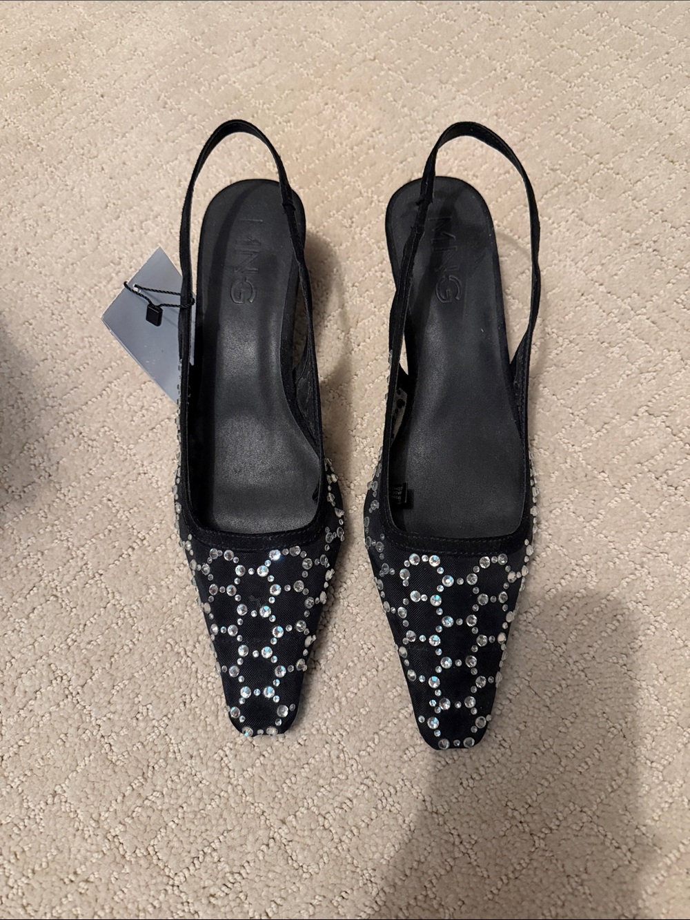 Mango Rhinestone Slingback Heels - Picture 2 of 3